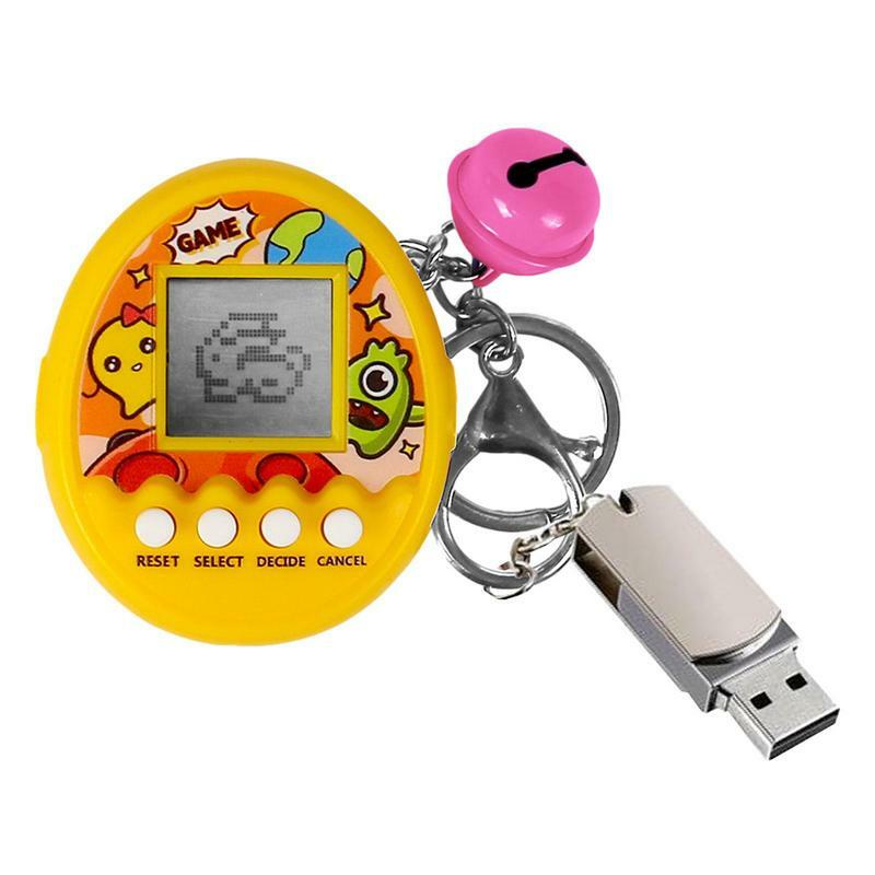 Konsol permainan genggam Retro hewan peliharaan Virtual nostalgia 90S mainan interaktif hewan peliharaan E Virtual nostalgia dengan gantungan kunci untuk anak-anak