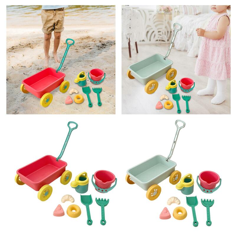 Pretend Play Wagon for Kids, Brinquedo Educativo Montessori, Brinquedo de Praia Pequeno, Brinquedo Sandbox para Aniversário, Quintal, Caminhadas, Jardim, Crianças