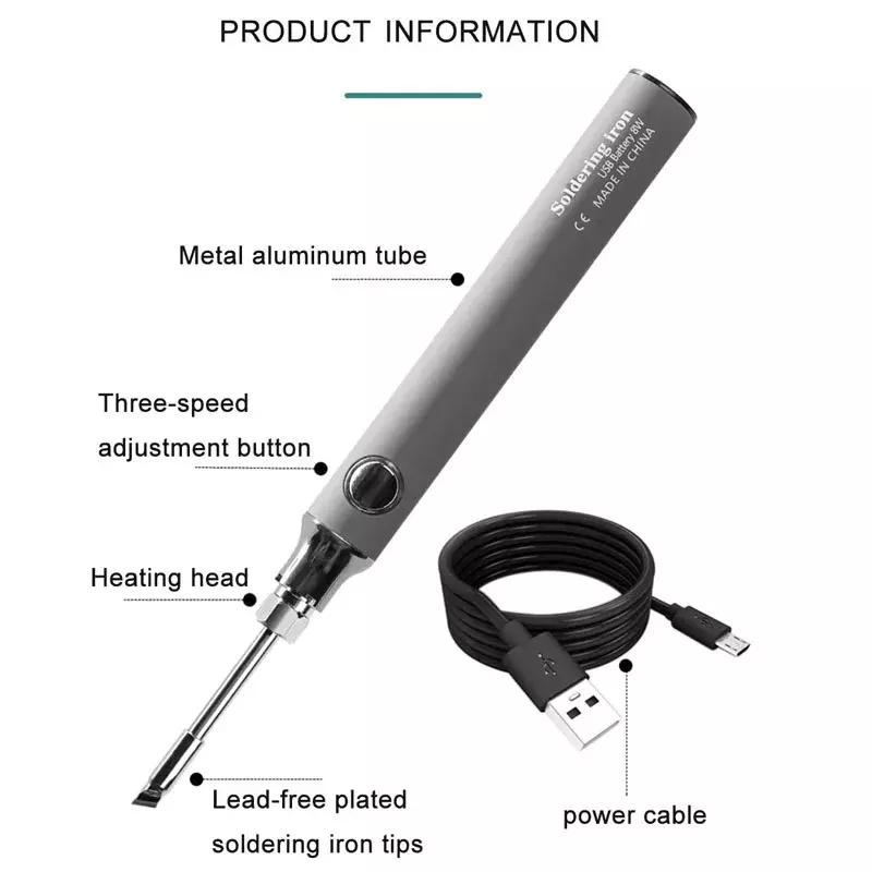 USB 5V 8W kabelloses Laden elektronische Lötkolben Löten Schnell laden Lithium-Batterie tragbare Reparatur Schweiß kit Werkzeuge