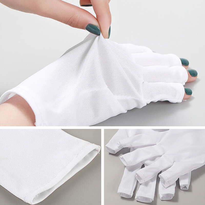 2pcs Anti Uv Rays Gloves Nail Art Gloves Led Lamp Nail Uv Protection Radiation Proof Glove Manicure Nail Art Tools