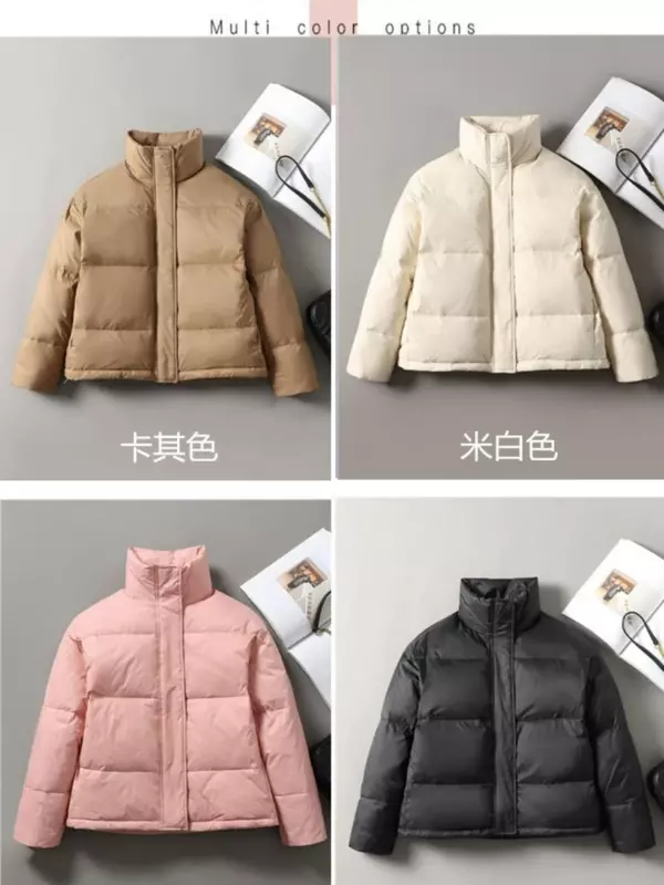 여성용 다운 재킷, 방수 단색 빵 재킷, 2023 상의, 루즈 재킷, 겨울 재킷, 신상