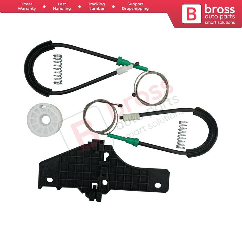 Bross Auto Parts BWR5145ไฟฟ้า Power Window Regulator ชุดซ่อมด้านหน้าขวาประตูสำหรับ Peugeot 307 2002-2006 Made ในตุรกี
