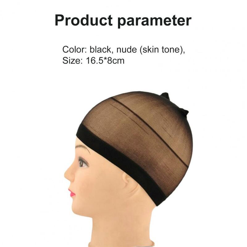 Unisex alta Elastic Wig Caps, forro de meia, Caps para Cosplay, Top Hairnets, malha tecelagem, aberto em uma extremidade, 16,5x8cm, 2pcs