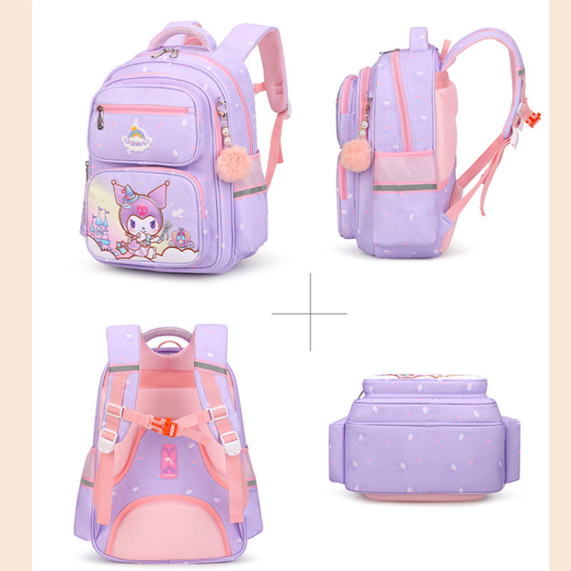 Рюкзак Hello Kitty для учеников начальной школы, модный вместительный милый ранец для учеников 1-6 классов, для мальчиков и девочек