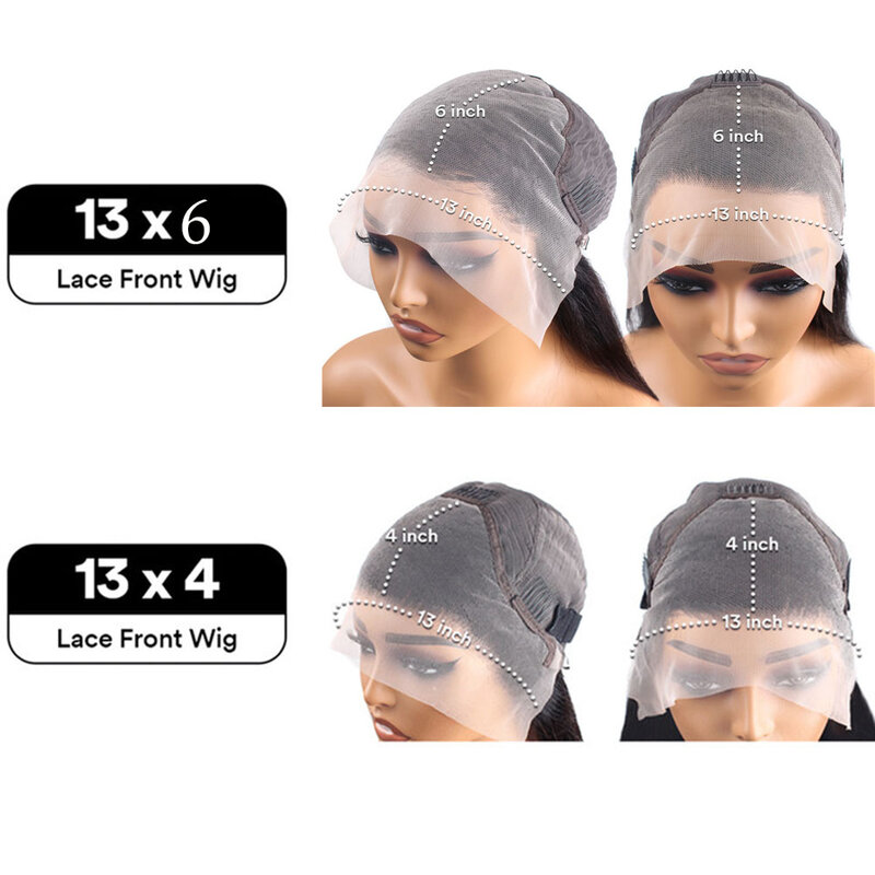 Peruca de cabelo humano pré-arrancada para mulheres, peruca frontal de renda, peruca de renda HD, peruca frontal, escolha de peruca 13x4, 38 pol.