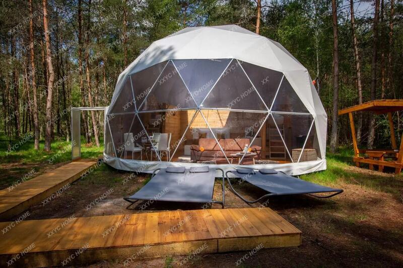 Geodetische Koepel Manor Kas Tent Recreatieoord Vakantie Buiten Glamping Ronde Tent Transparante Sterrenhemel Luxe Hotel Koepel