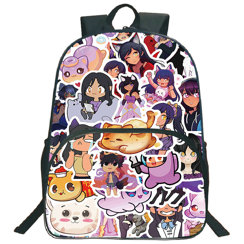 Вместительный рюкзак Aphmau для учеников начальной школы, дорожный ранец с аниме, водонепроницаемые школьные ранцы, Детская сумка для книг, сумка для ноутбука