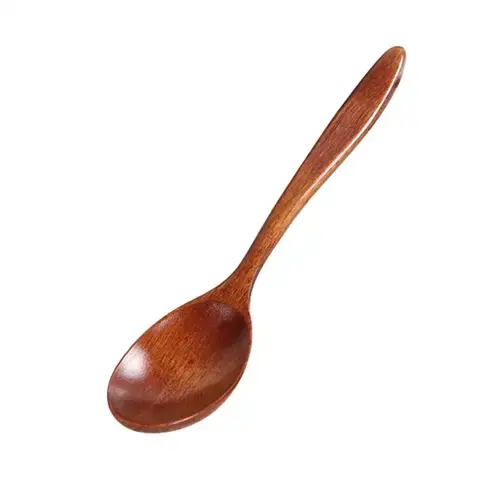 1Pcs 18cm Natural Wood Japanese-style Environmental Tableware Cooking Honey Coffee Spoon Mixing Spoon Lunch Box Spoon