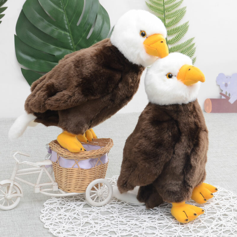 Animal en peluche Haliaeetus leucocephalu simulé haute fidélité, jouet en peluche Aquila Eagle Real Life, beurre pour cadeaux, 32cm