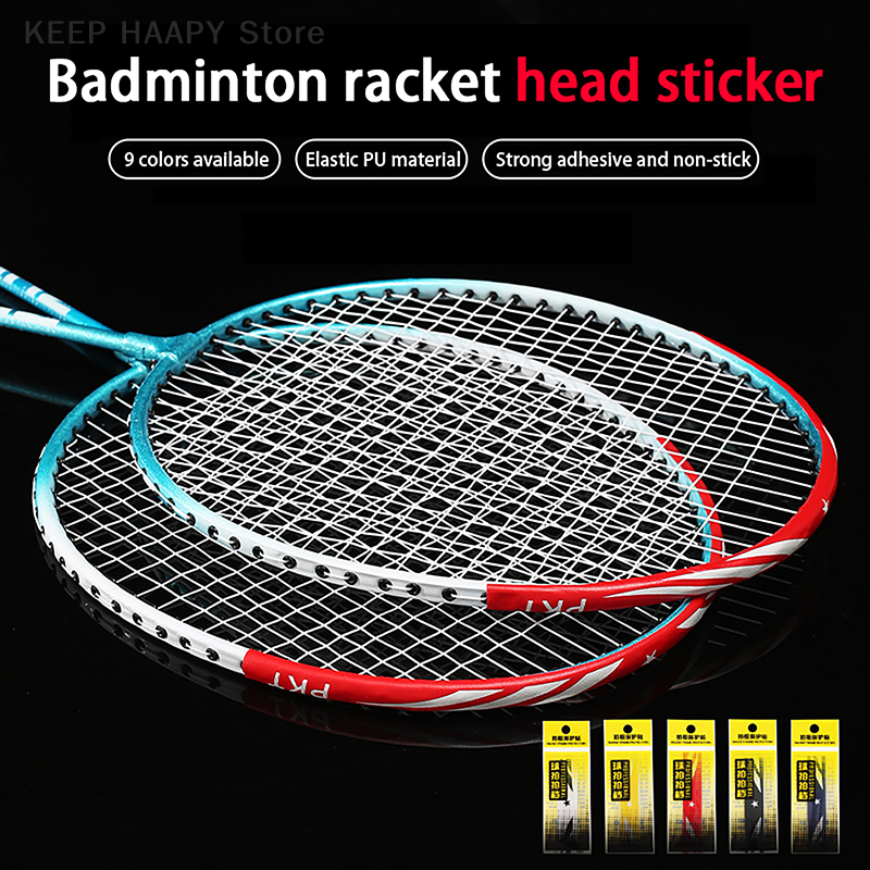 Pegatina de protección para raqueta de bádminton, banda Anticolisión de marco completo, cable de protección para la cabeza de la raqueta, 7x2x1cm, 1 unidad