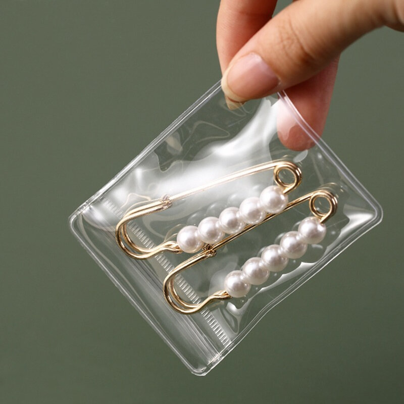 Libro di immagazzinaggio di gioielli con fibbia orecchino collana anello organizzatore album PVC trasparente sigillato Anti-ossidazione borsa portagioie