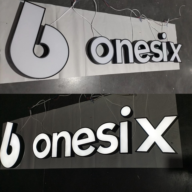 Custom Outdoor Acrylic LED Channel Letters Shop Signs, Face Lit LED luminous Store Name Advertising Business Logo