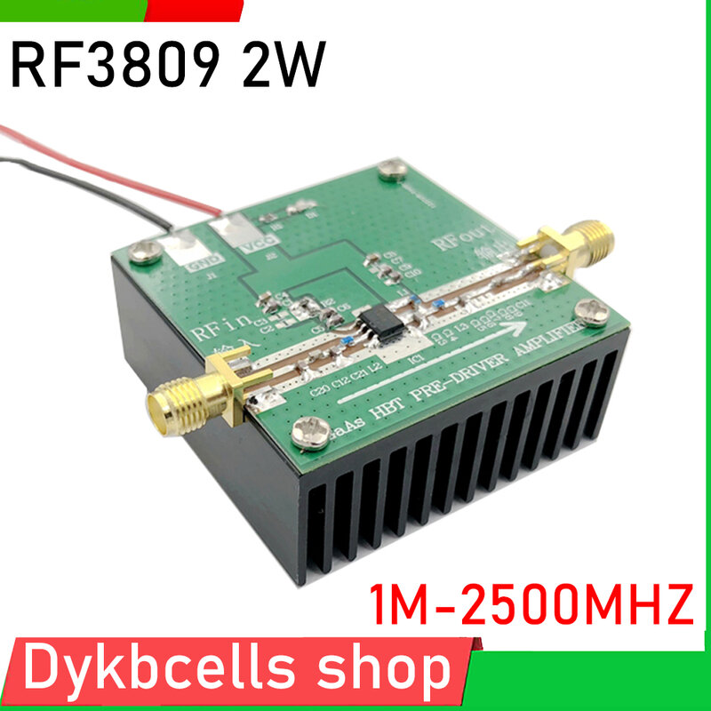 Подвесной линейный высокочастотный усилитель RF3809 1MZH-25000 МГц, 2 Вт, 2,4 ГГц, Wi-Fi, высокочастотная мощность 433 МГц, UHF, VHF, FM, Любительское радио