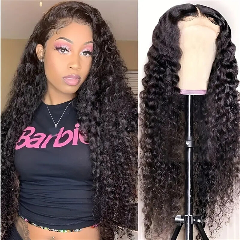 13x4 13x6 Lace Frontal Human Hair Wig 32-8 Inch Brazilian Water Wave Wigs Deep Wave Curly Lace Front Human Hair Wig
