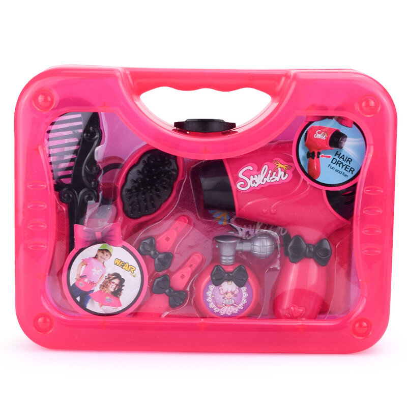 Simulação de cada brinquedo caixa de maquiagem das crianças caixa trinket brinquedo corte menina beleza cabelo maquiagem conjunto modelo presentes natal