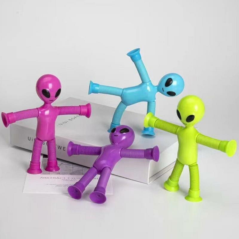 Поп-трубки для снятия стресса телескопическая присоска игрушки-антистресс сенсорные сильфоны игрушки антистресс сжимаемая игрушка для детей подарок на день рождения