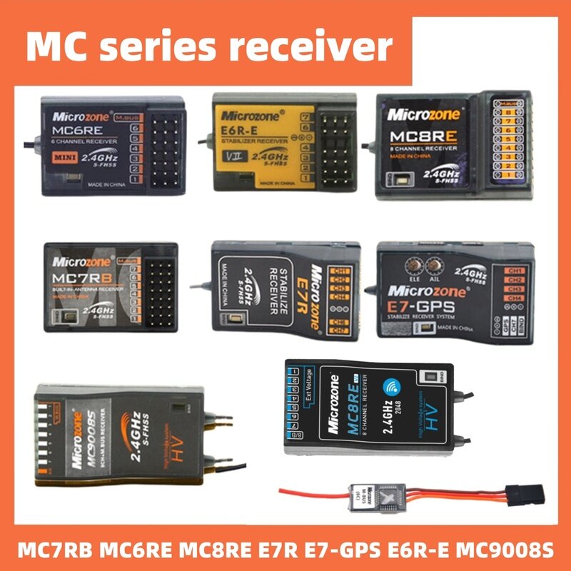 ไมโครโซน Mc6re Mc6c Mc7rb 6CH รับสัญญาณขนาดเล็กสำหรับไมโครโซน Mc6c 2.4กรัมเครื่องส่งสัญญาณควบคุม6CH สำหรับโดรน RC