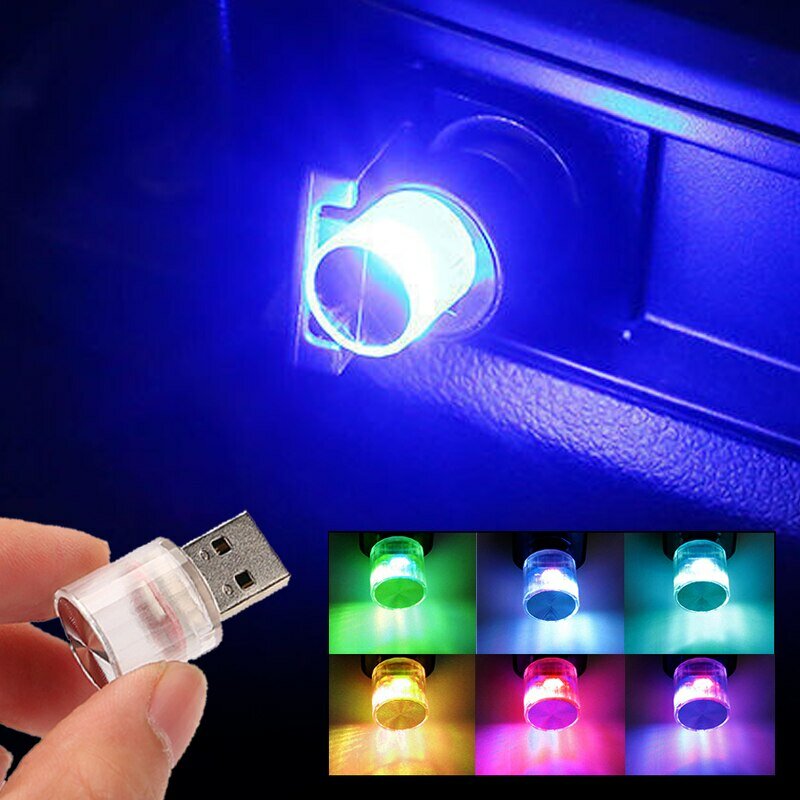 Auto Mini USB LED Ambient Light Decoratieve Atmosfeer Lampen Voor Interieuromgeving Auto PC Computer Draagbare Licht Plug Play