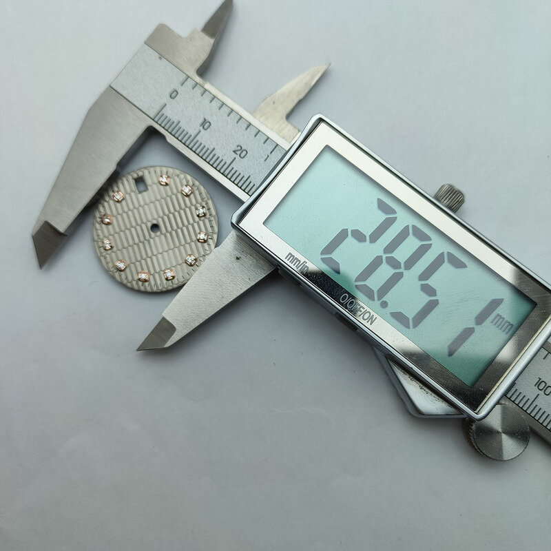 쿼츠 무브먼트 시계용 교체 다이얼, 28.5mm 시계 다이얼, 단일 달력 녹색 발광 다이얼, NH35/36 수정 부품