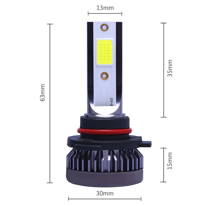 2Pcs Mini 1400W LED Headlight Bulbs Conversion Kit FOG Driving Light Hi-Low Lamps DRL 6000K White-Plug and
