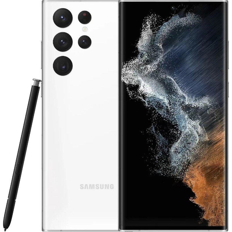 Разблокированный телефон Samsung Galaxy S22/23 Ultra, 128/256/512 Гб ПЗУ, Восьмиядерный процессор Snapdragon 8 Gen, экран 6,8 дюйма, 8 ГБ/12 Гб ОЗУ, 1SIM + 1esim U/U1