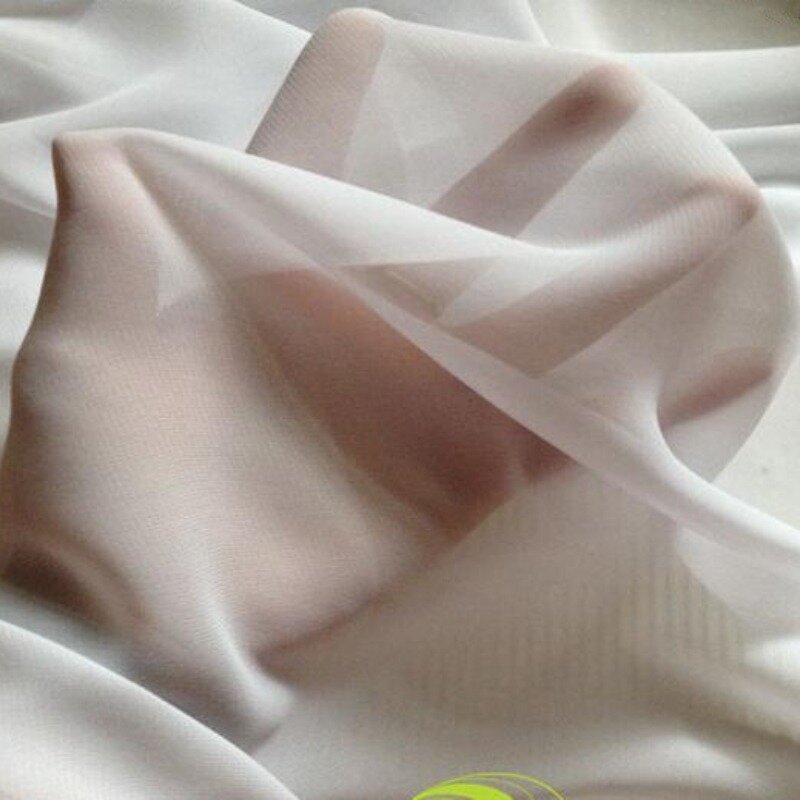 Tecido de gaze Chiffon, 1/3/5m, 100d, cor sólida, forro transparente, para o vestido de fantasia, camisa interna, branco, vermelho