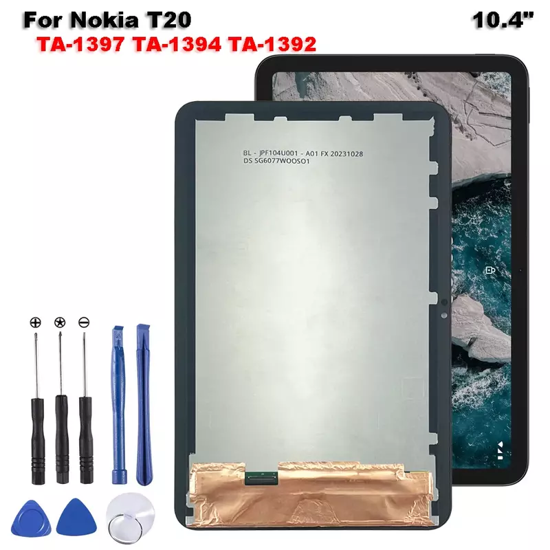 Aaa Tablet-Zubehörteile für Nokia T20 LCD Ta-1397 Ta-1394 Ta-1392 LCD-Display Touchscreen-Digitalis ierer