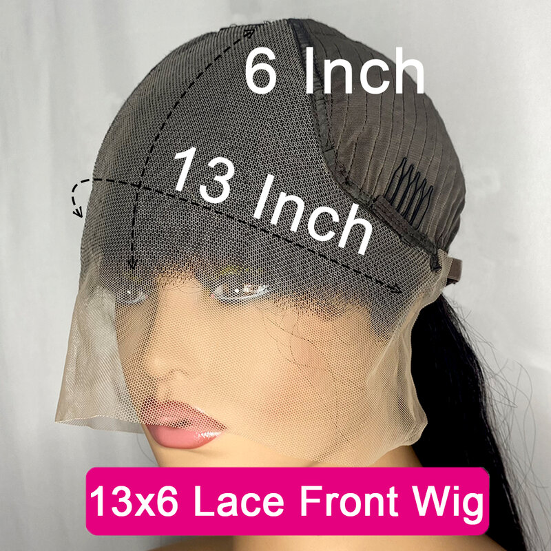13x6 Hd Transparent Water Wave Lace Front 34 Inch Lace Curly Wigs For Women Human Hair PrePlucked Deep Wave Lace Frontal Wig