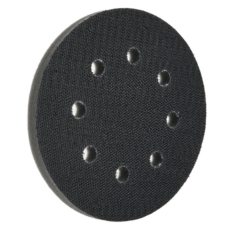 2 buah 5 inci (125mm) 8-lubang bantalan antarmuka spons lembut untuk bantalan pengamplasan dan kait & lingkaran cakram pengamplasan permukaan tidak rata