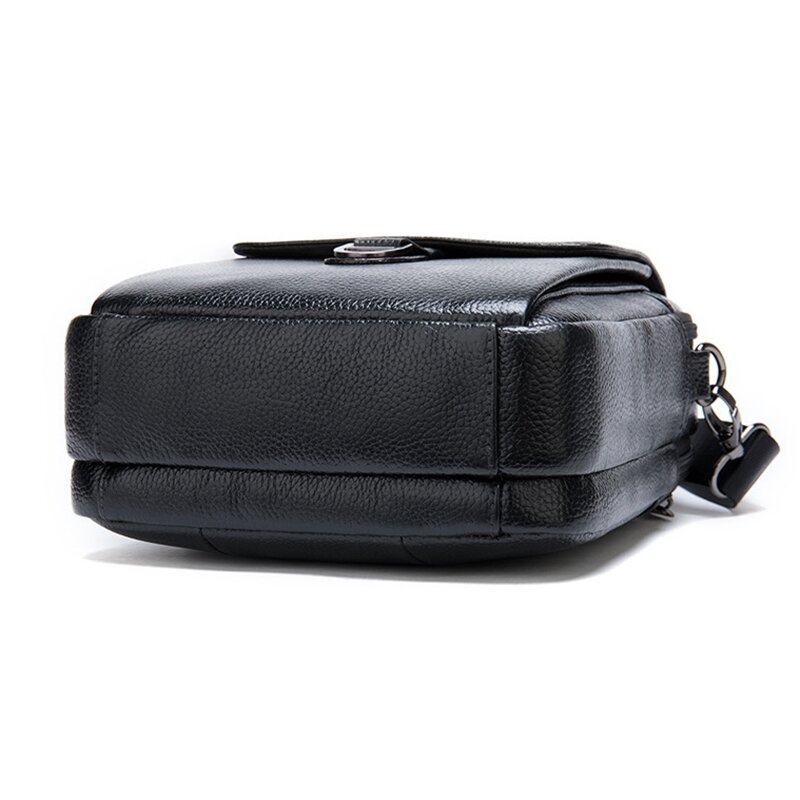 Leather Male Design Casual Shoulder Messenger Bag Cowhide Fashion 7.9 Inch Tote Crossbody Mochila Satchel Bag For Men