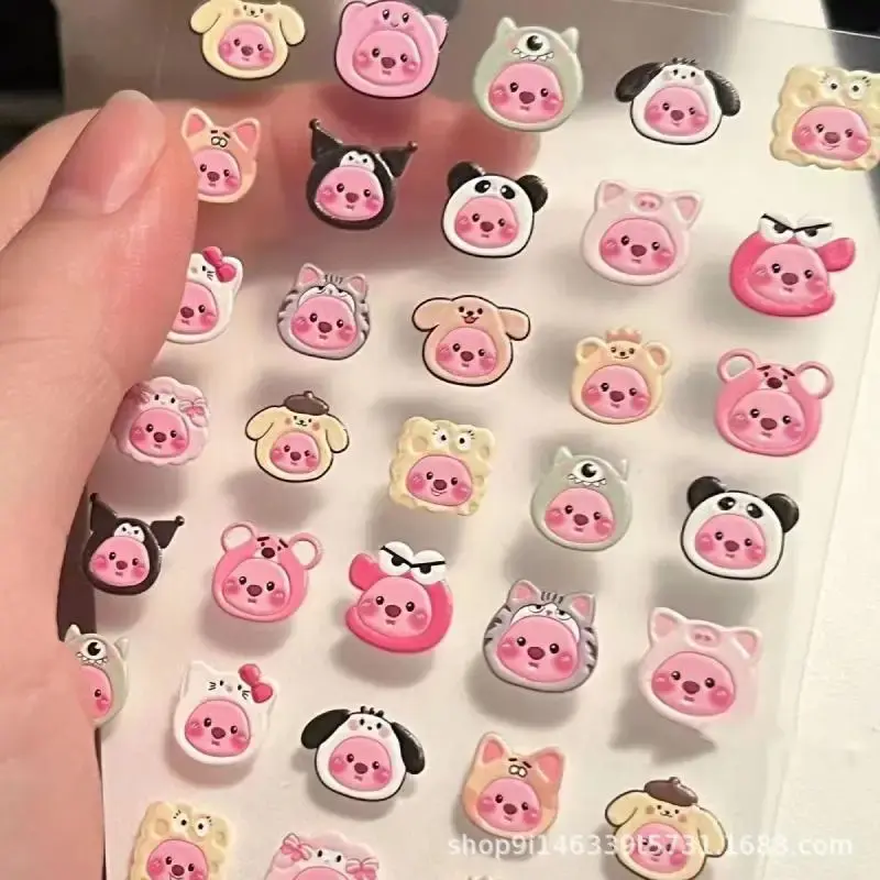 Anime Kawaii Cute Chiikawas Loopy Sticker Nail Sticker 3D Plane Waterproof Notebook Decoration Cartoon Toy Birthday Gift For Kid