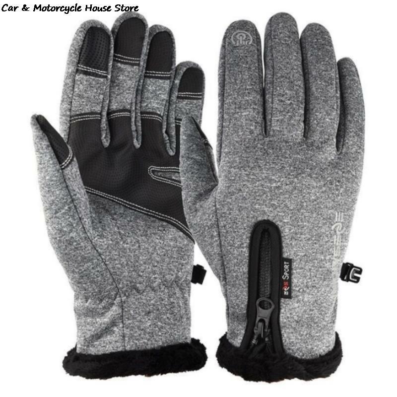 Outdoor Winter Gloves Waterproof Moto Thermal Fleece Lined Resistant Touch Screen Non-slip Motorbike Riding Gloves