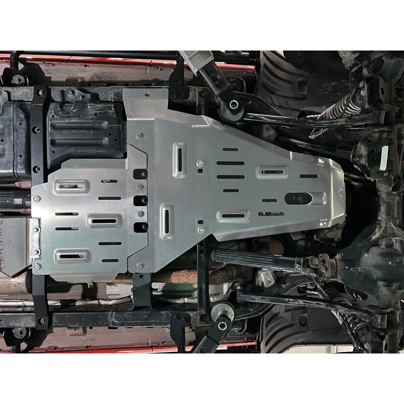Protector de chasis de motor de aleación de aluminio plateado para Jeep gladiador JT 2020 + JT1013