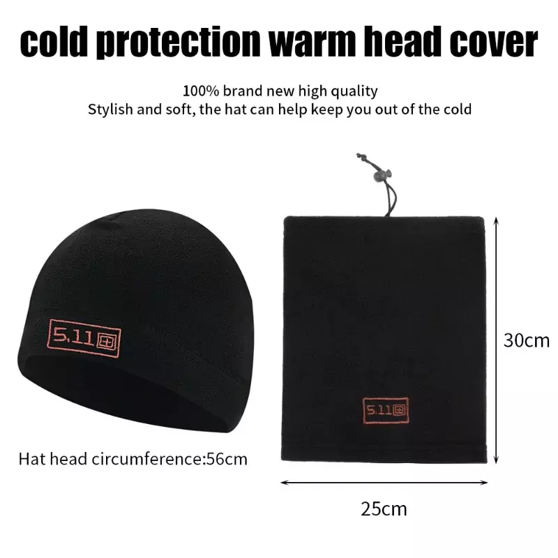 Balaclavas Winter Anti-cold Hat Polar Fleece Thicken Warmth Cap for Men Women Headgear Cycling Windproof Hat&scarf