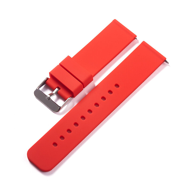 Bracelet de montre en Silicone à dégagement rapide, étanche, caoutchouc souple, 18mm, 20mm, 22mm, 24mm