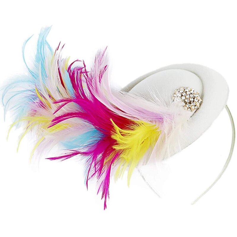 Feather Shaped Hair Hoop Carnival Colorful Hair Holder Party Headwear