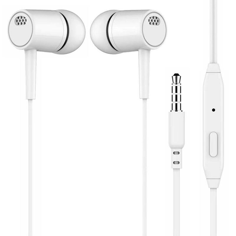 Earbuds intra-auriculares com microfone, acessórios para fones de ouvido com fio, alta qualidade, C6Z2, 2 cores opcionais, 3,5mm