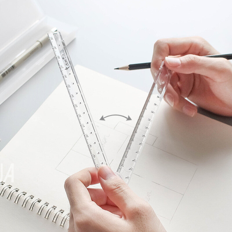 MOHAMM 1pc Folding Acrylic Ruler - Perfect for School and Office Supplies!