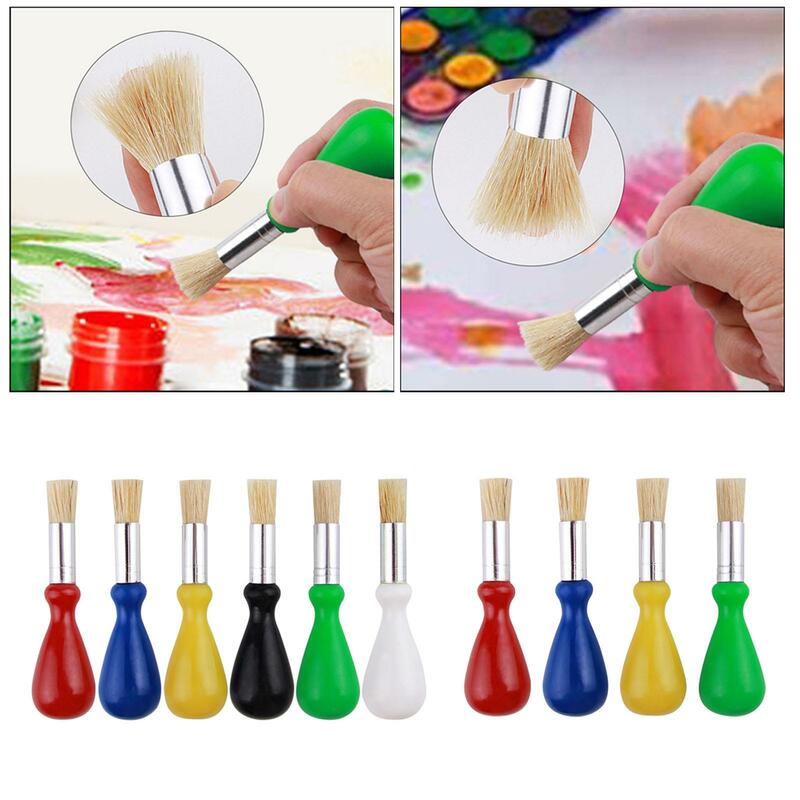 Art Paint Brushes Wood Handle Art Supplies Painting Brushes Paintbrushes for Watercolor Artist Gouache Drawing Acrylic Painting