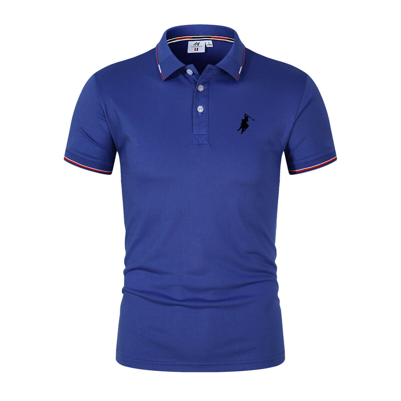 Atmungsaktives Herren-T-Shirt, lässiges Business-Polos hirt, neue Kurzarm kleidung für Sommer mode, einfarbiger, bequemer Pullove