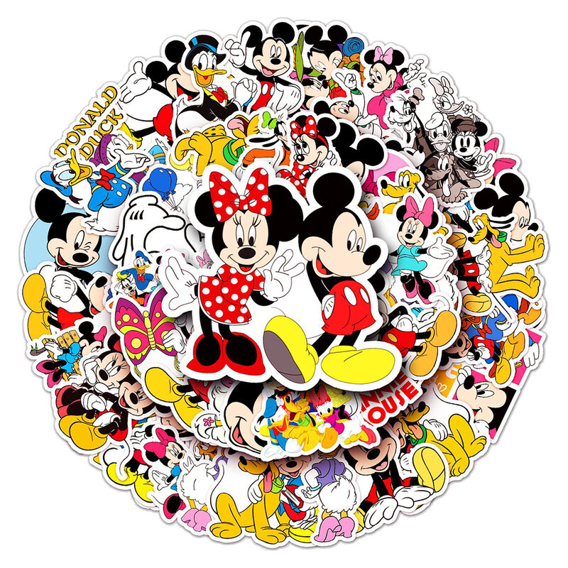 10/30/50pcs Disney Cute Cartoon Mickey Mouse Graffiti Stickers DIY Laptop Scrapbook Phone Luggage Guitar Children's Stickers Toy