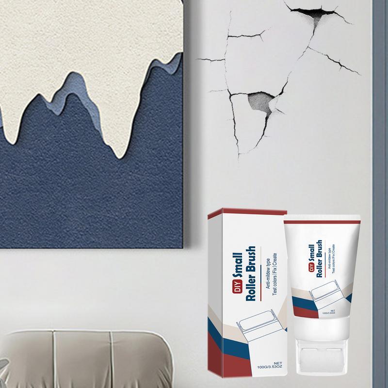 Pequena escova de rolo de secagem rápida, Reparação de parede Paste Spackle Tools, Rolo De Pintura De Parede, 100g