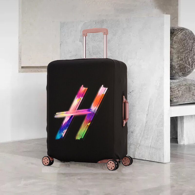 Дорожные чемоданы с разноцветными буквами, съемный защитный чехол, эластичный пылезащитный чехол с защитой от царапин для путешествий от 18 до 28 дюймов, аксессуары