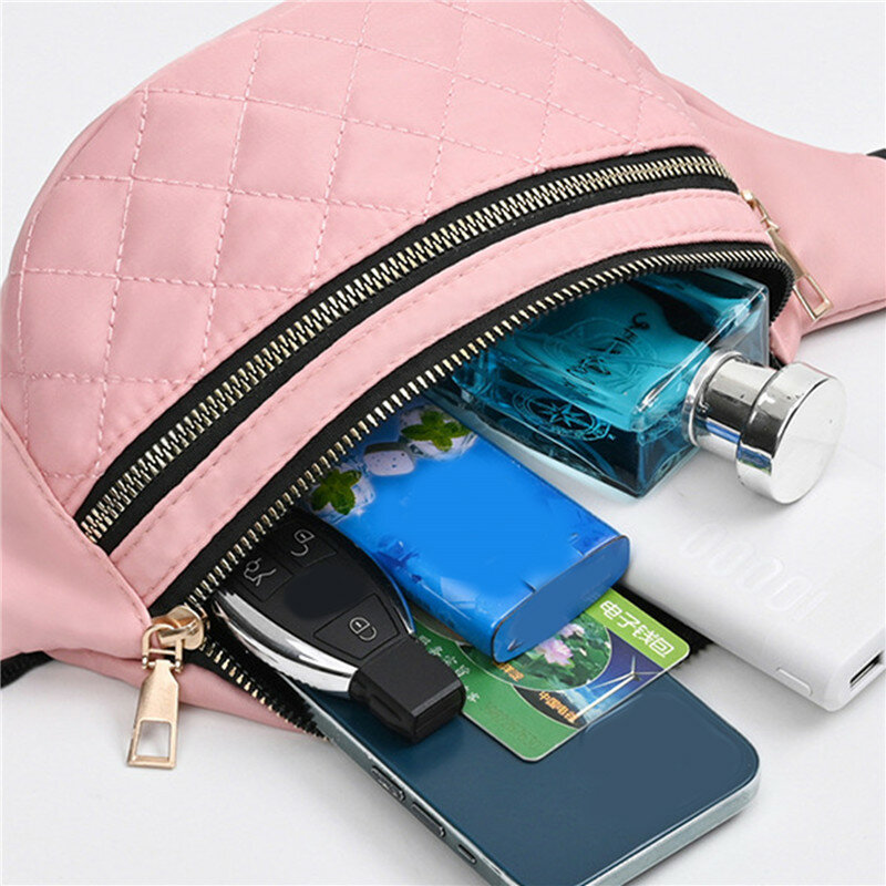 여성용 허리 가방, 방수 패니 팩, 다기능 메신저 숄더 바나나 백, 패션 허리 가방