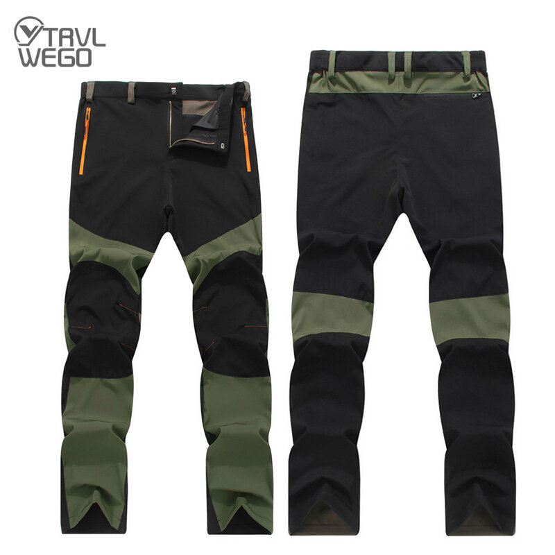 TRVLWEGO Summer Men Hiking Pants Fishing Trousers Trekking Quick Dry Outdoor Travel Elastic Fabric Cycling Camping Clothing