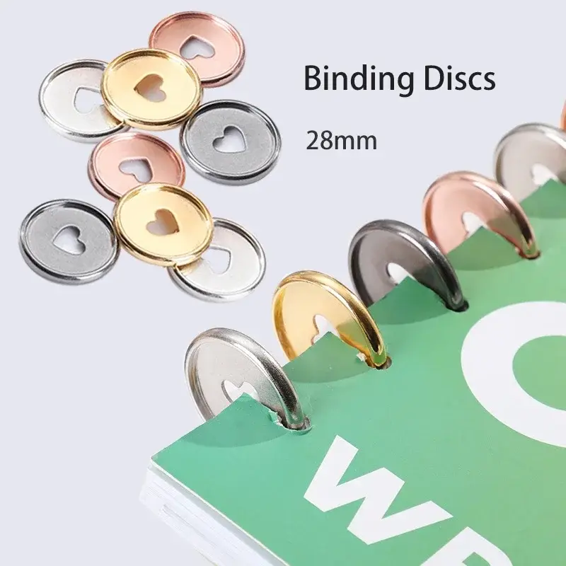 Accessories Heart Leaf Mushroom Notebook 28mm  50pcs Round Ring Loose Binding Disc s Hole Plastic Binder