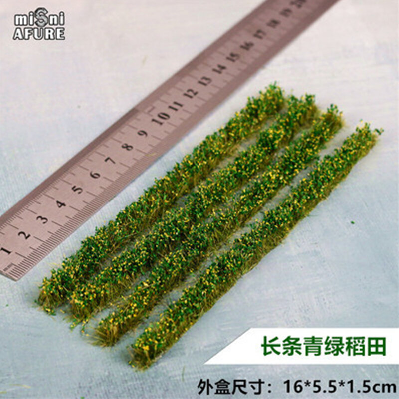 Model Meja Pasir Seri Lapangan Padi Model Adegan Rumput 1:72-1:87HO Kereta Meja Pasir Diy Mainan Bahan Lanskap Miniatur