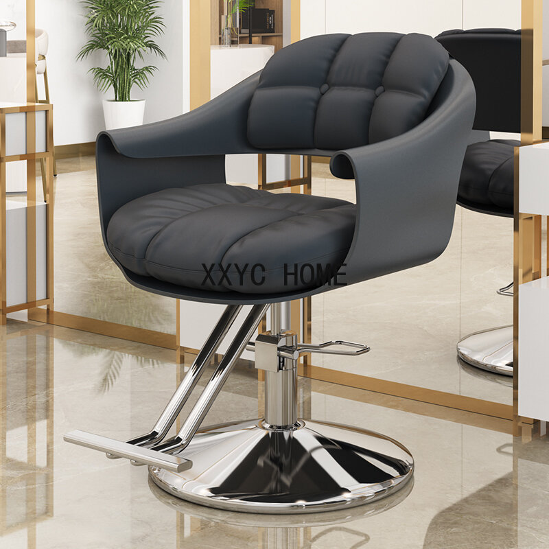 Barbershop Hair Lift Swivel Barber Chair Perm Hair Dyeing Speciality Barber Chair Silla De Barbería  Furniture