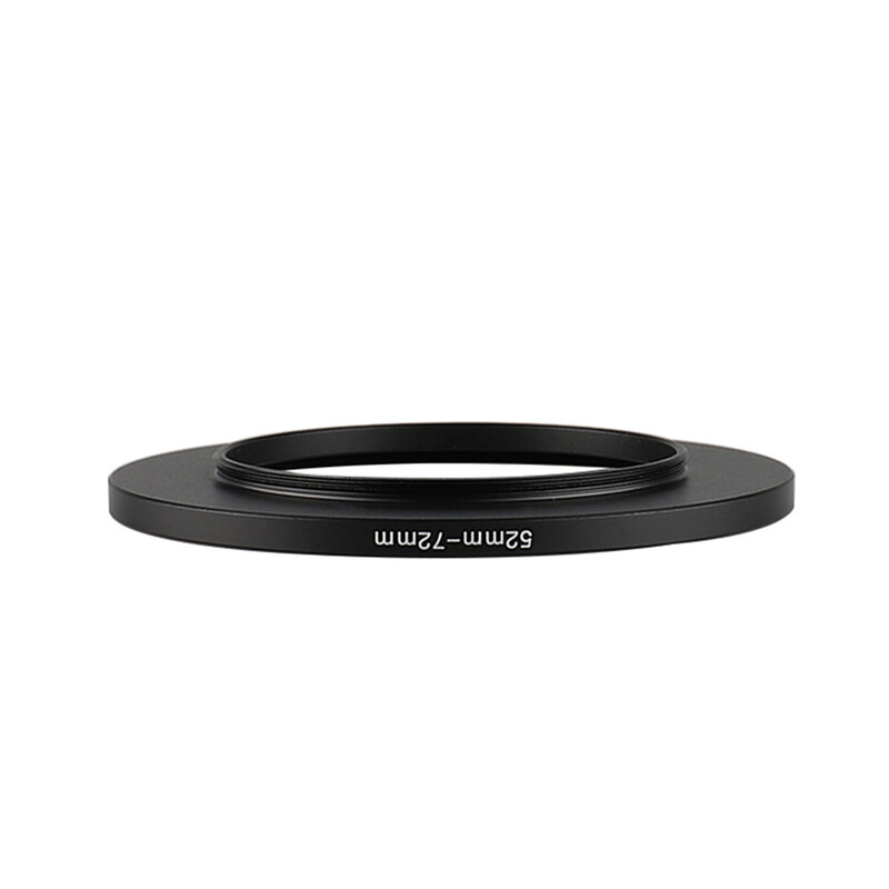 Anneau de filtre Step Up en aluminium noir, adaptateur d'objectif pour appareil photo reflex numérique, adaptateur d'objectif pour IL Nikon Sony, 52mm-72mm, 52-72mm, 52 à 72mm