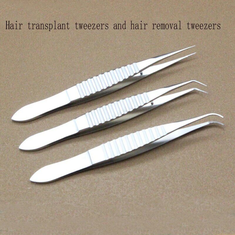 Titanium alloy hair transplant tweezers Fine hair implant tweezers Hair follicle transfer hair implant tool